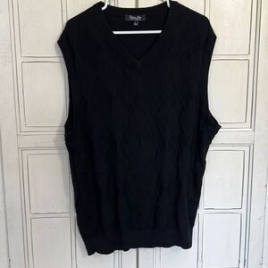 Cypress Links Sportswear size x-large black golf sweater vest argyle pattern